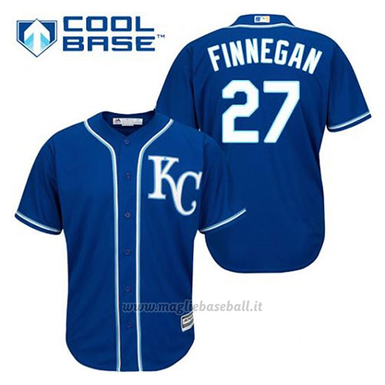 Maglia Baseball Uomo Kansas City Royals Brandon Finnegan 27 Blu Alterner Cool Base